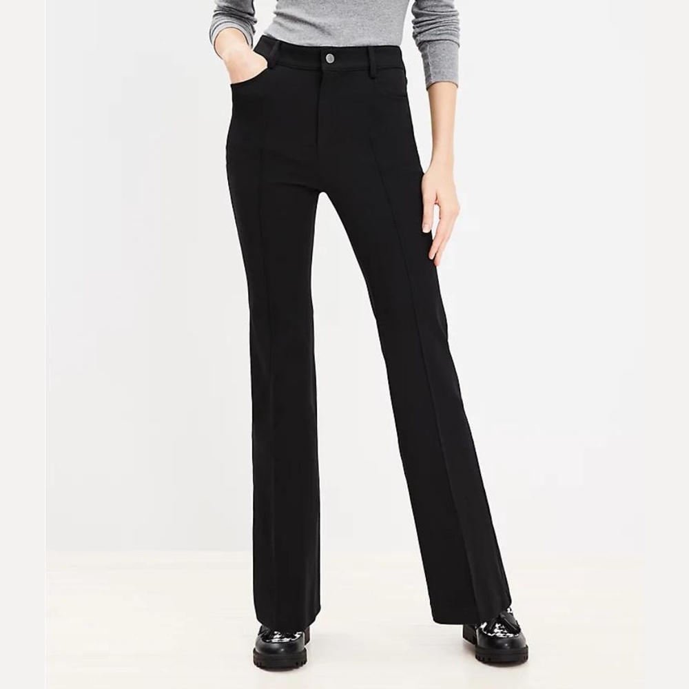 LOFT Five Pocket Slim Flare Pants In Bi-stretch